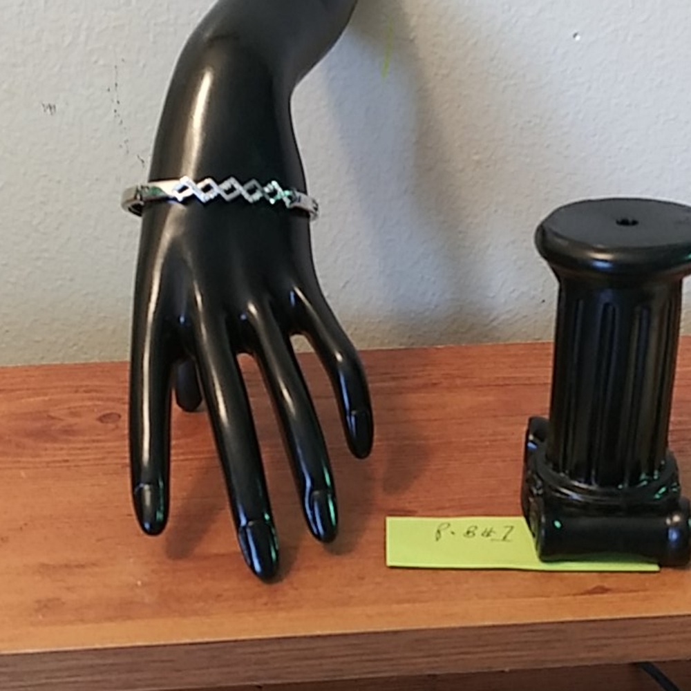 Silver tone ladies fashion bracelet